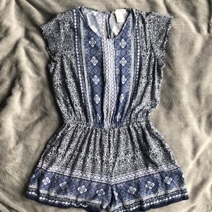 Aritsian NY Blue Print Romper